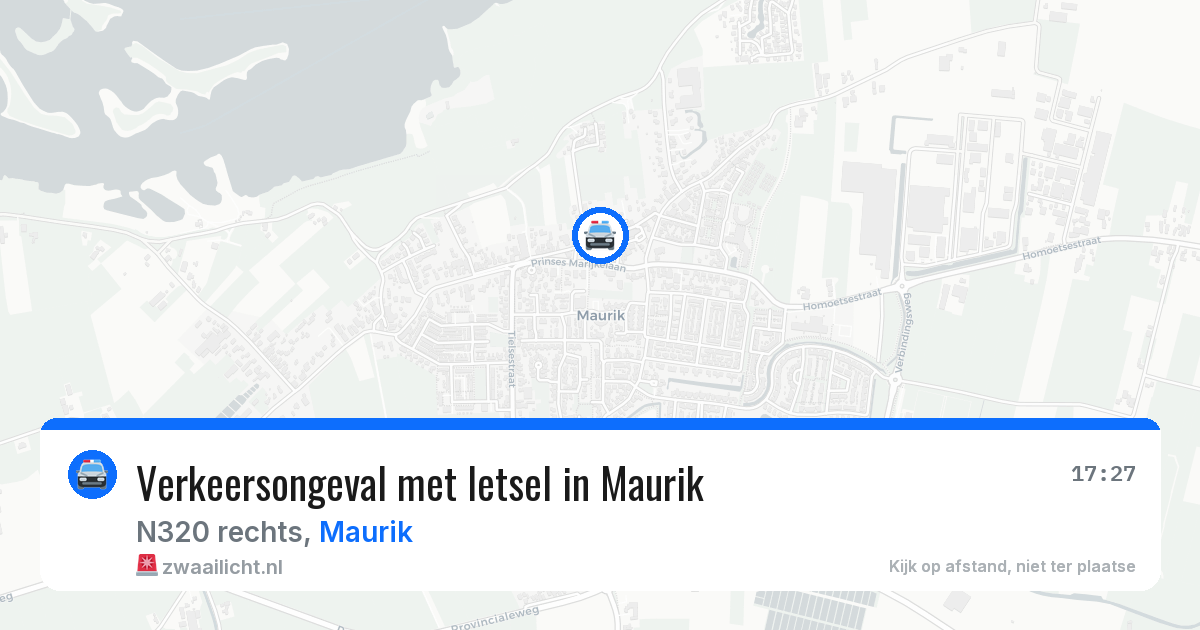 Verkeersongeval met letsel in Maurik — 1 mei 2026