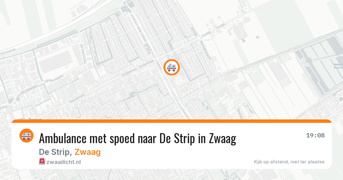 Ambulance met spoed naar De Strip in Zwaag — 27 jan 2026