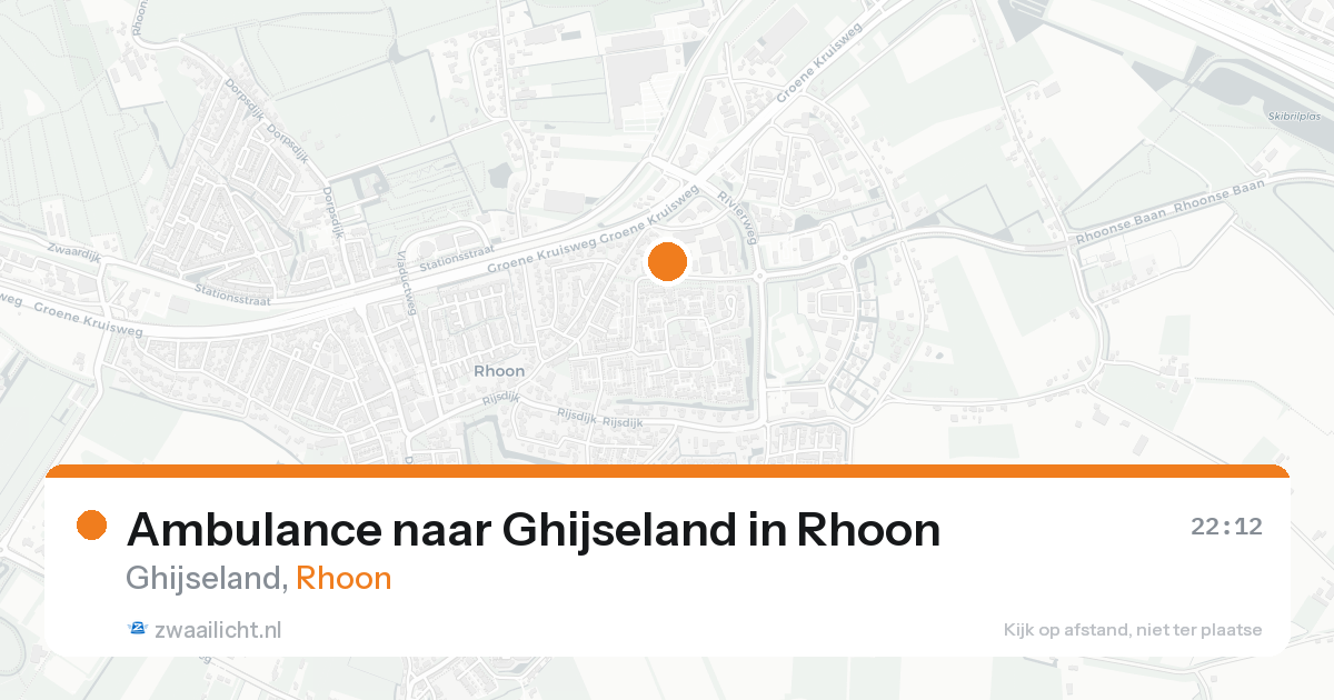 Ambulance naar Ghijseland in Rhoon — 21 aug 2026