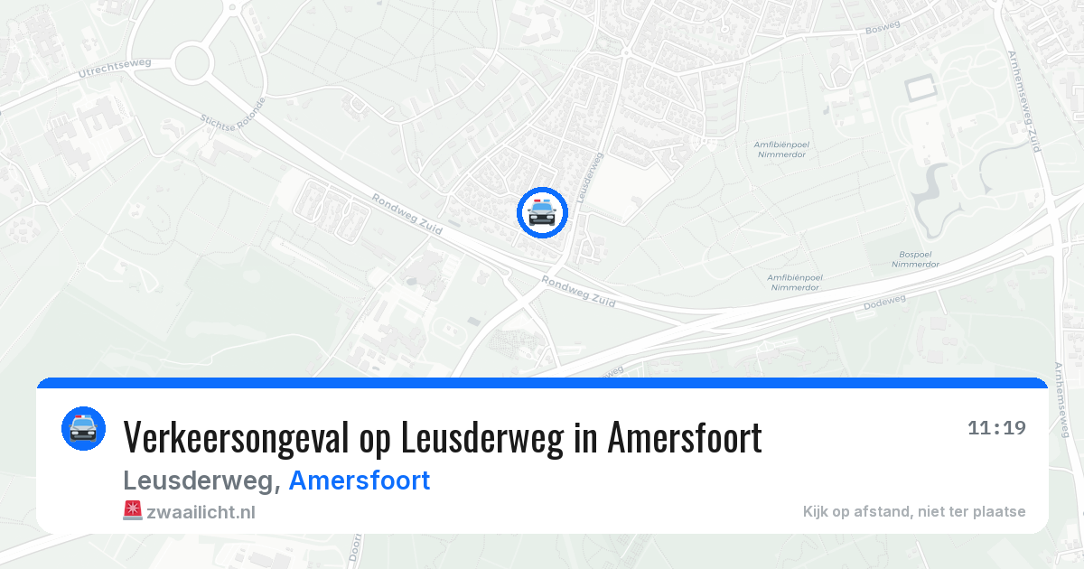 Verkeersongeval op Leusderweg in Amersfoort — 28 apr 2026
