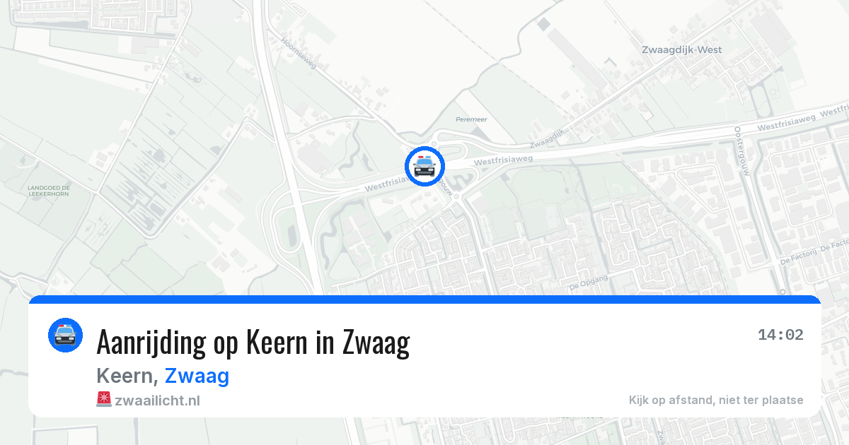 Aanrijding op Keern in Zwaag — 9 mei 2026