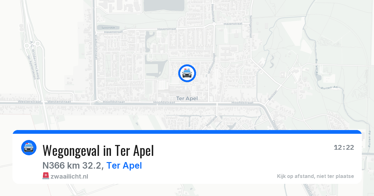 Wegongeval in Ter Apel — 28 jul 2026