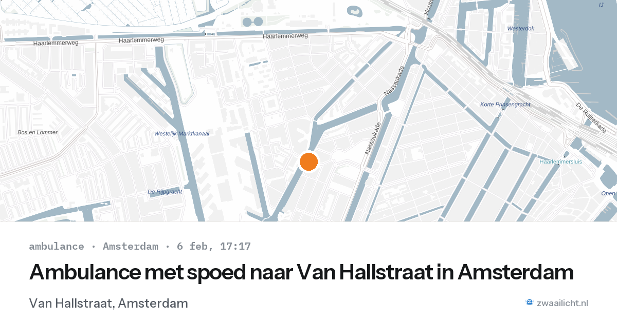 Ambulance met spoed naar Van Hallstraat in Amsterdam — 6 feb 2026