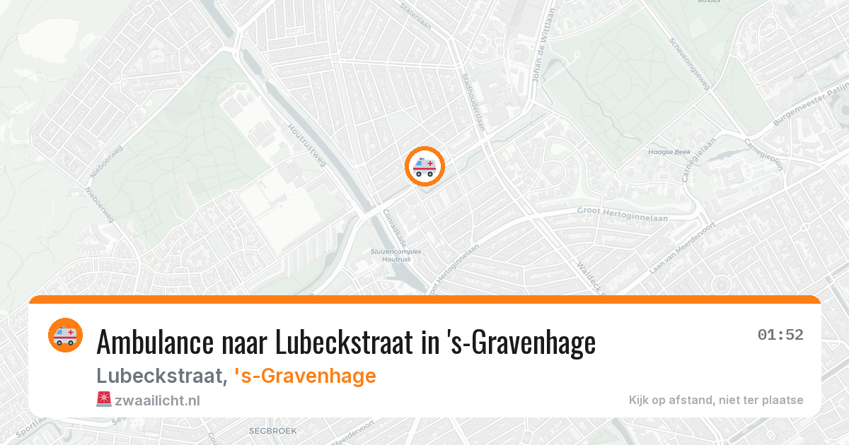 Ambulance naar Lubeckstraat in 's-Gravenhage — 26 jun 2026