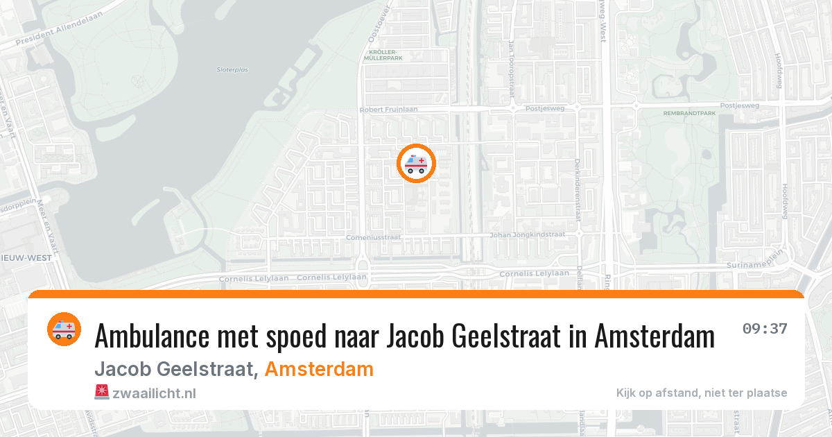 Ambulance met spoed naar Jacob Geelstraat in Amsterdam — 4 apr 2026