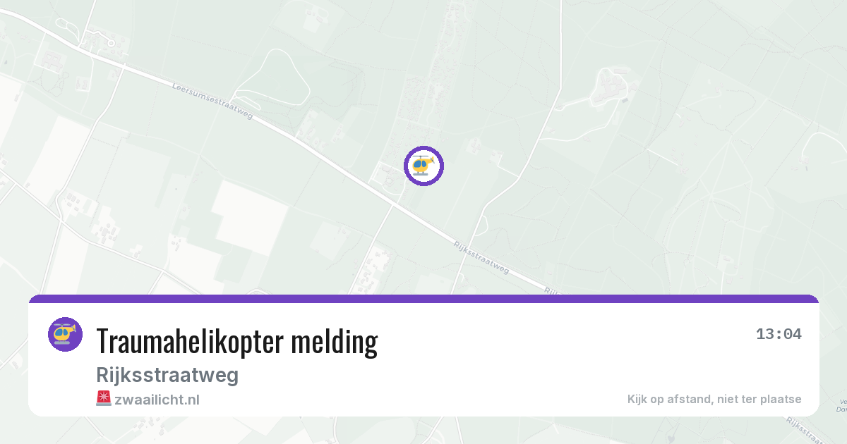 Traumahelikopter melding — 8 apr 2026