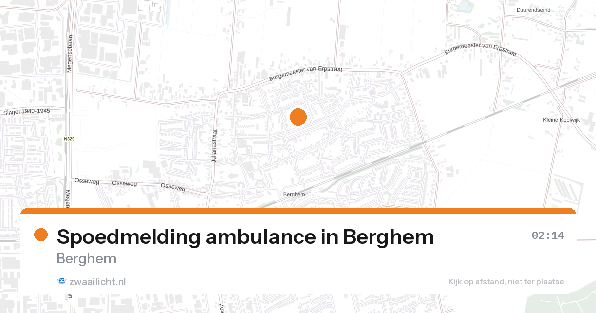 Spoedmelding ambulance in Berghem — 1 feb 2026