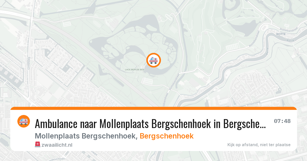 Ambulance naar Mollenplaats Bergschenhoek in Bergschenhoek — 29 apr 2026