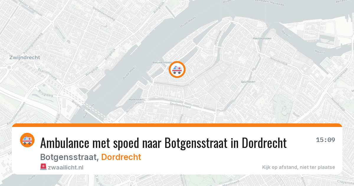 Ambulance met spoed naar Botgensstraat in Dordrecht — 29 mrt 2026