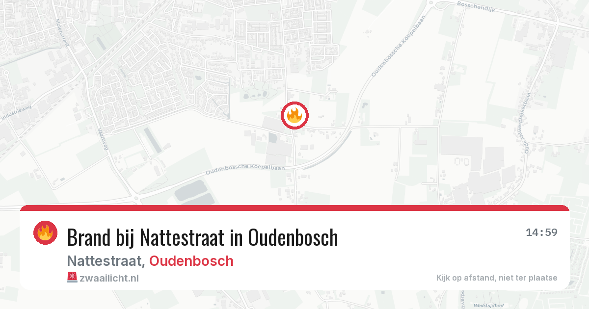 Brand bij Nattestraat in Oudenbosch — 4 aug 2026