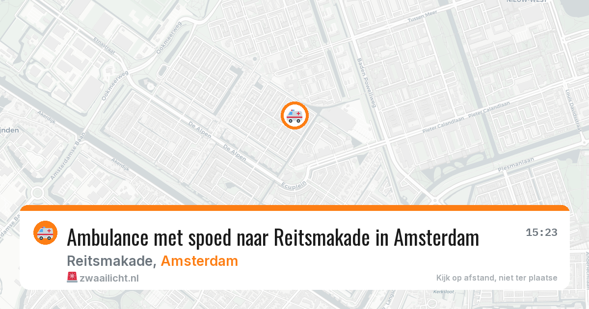 Ambulance met spoed naar Reitsmakade in Amsterdam — 29 mei 2026