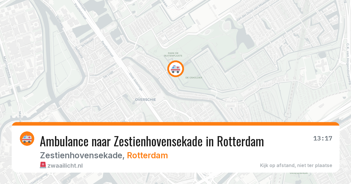 Ambulance naar Zestienhovensekade in Rotterdam — 8 apr 2026