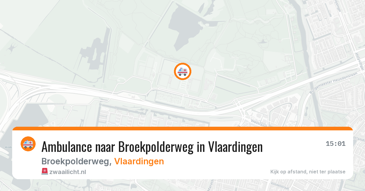 Ambulance naar Broekpolderweg in Vlaardingen — 5 aug 2026