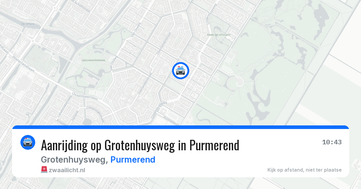 Aanrijding op Grotenhuysweg in Purmerend — 21 mrt 2026