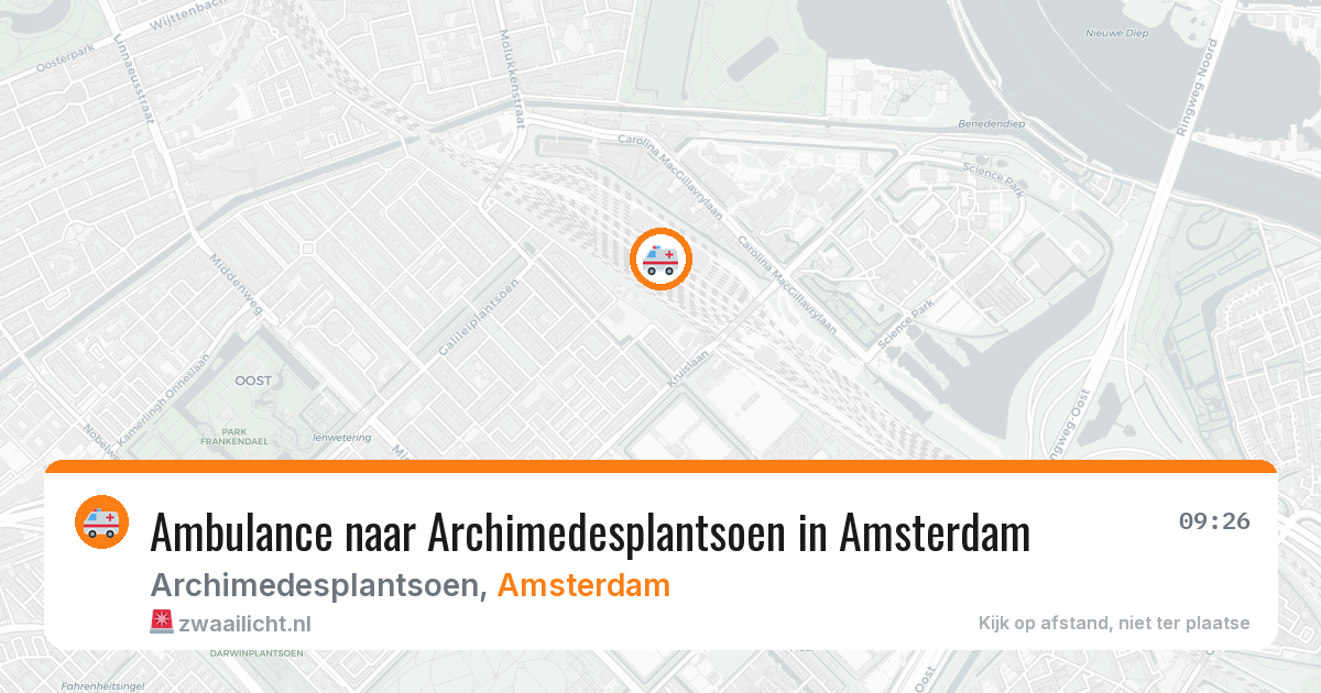Ambulance naar Archimedesplantsoen in Amsterdam — 31 jul 2026