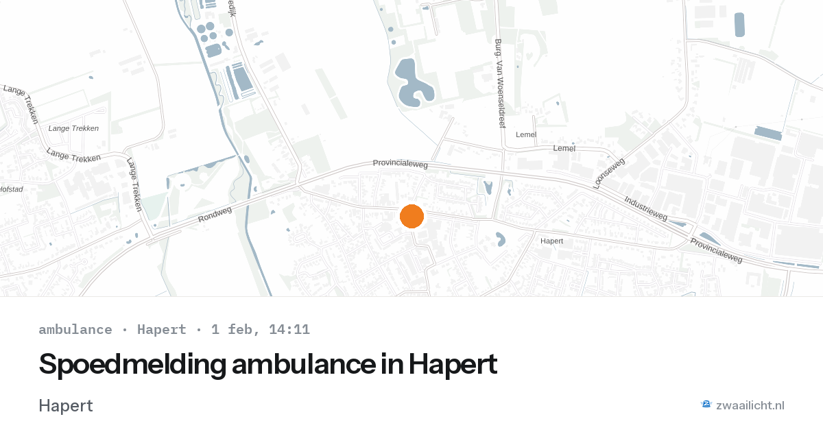 Spoedmelding ambulance in Hapert — 1 feb 2026