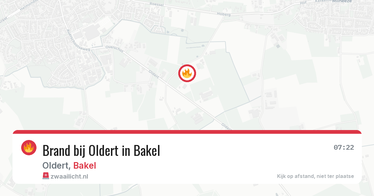 Brand bij Oldert in Bakel — 12 aug 2026