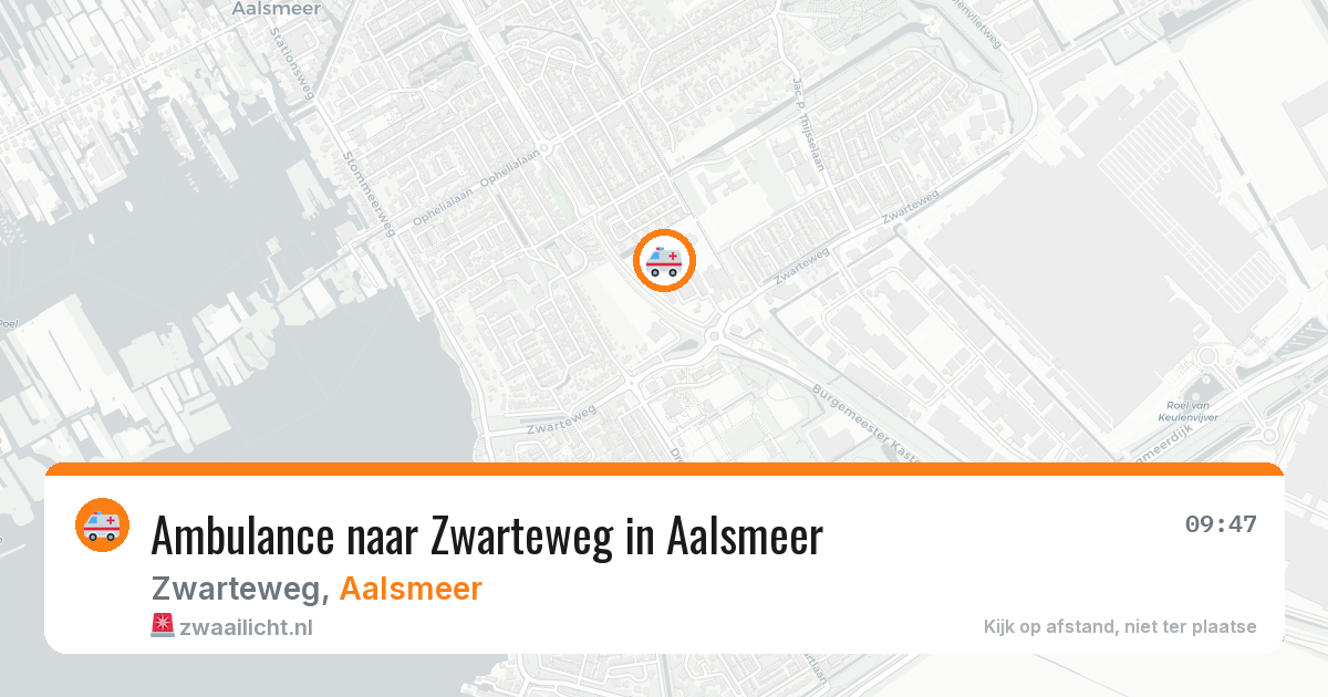 Ambulance naar Zwarteweg in Aalsmeer — 30 jan 2026
