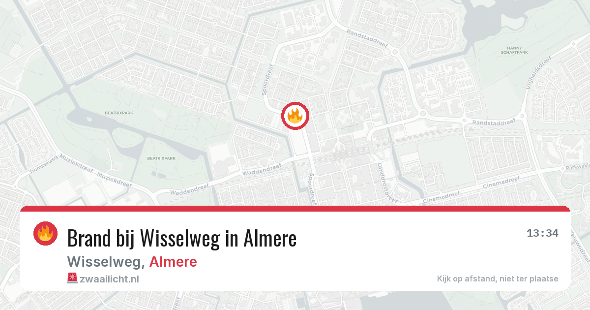 Brand bij Wisselweg in Almere — 24 mei 2026