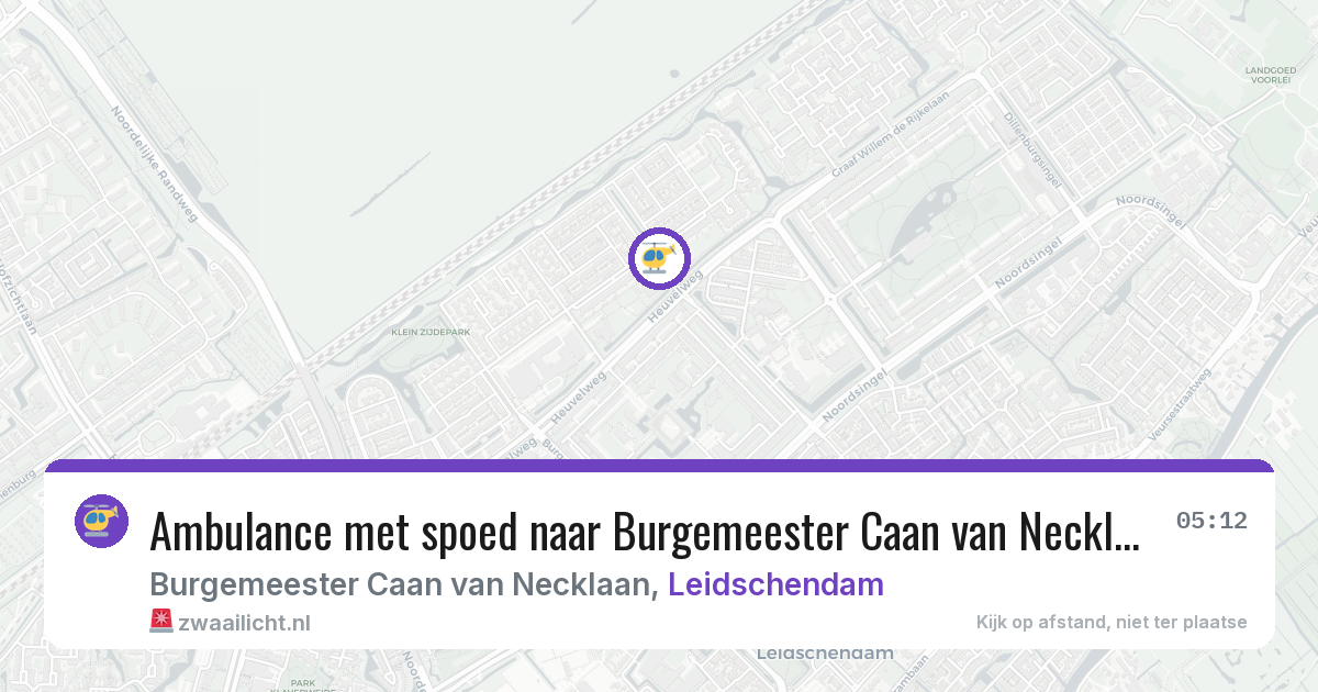 Ambulance met spoed naar Burgemeester Caan van Necklaan in Leidschendam — 5 feb 2026