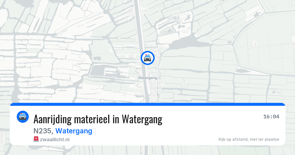 Aanrijding materieel in Watergang — 5 jun 2026