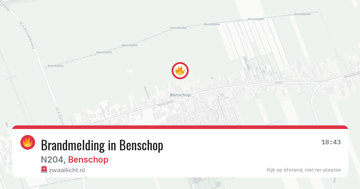 Brandmelding in Benschop — 21 apr 2026