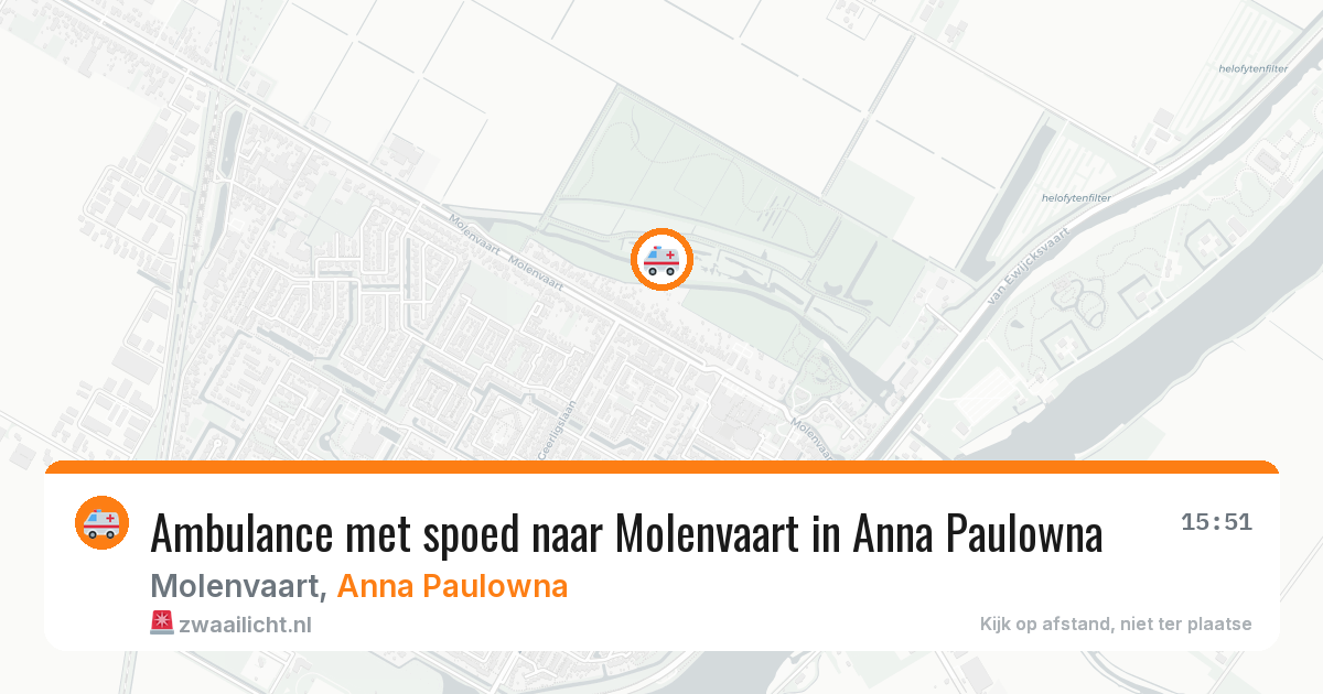 Ambulance met spoed naar Molenvaart in Anna Paulowna — 15 mrt 2026