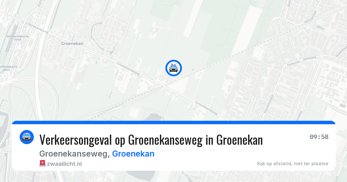 Verkeersongeval op Groenekanseweg in Groenekan — 3 aug 2026