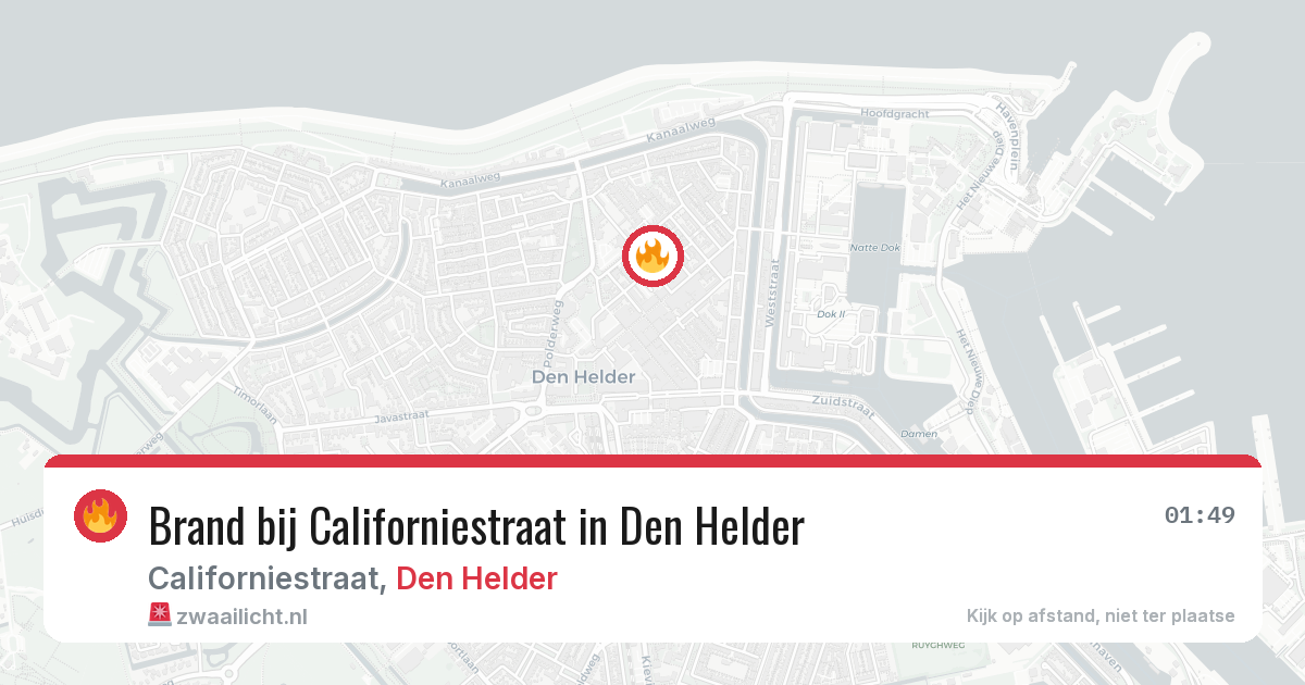 Brand bij Californiestraat in Den Helder — 29 mrt 2026