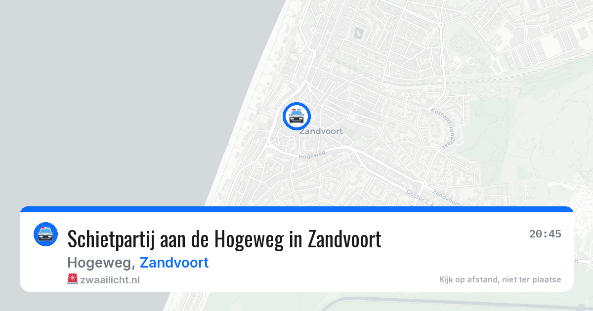 Schietpartij aan de Hogeweg in Zandvoort — 30 apr 2026