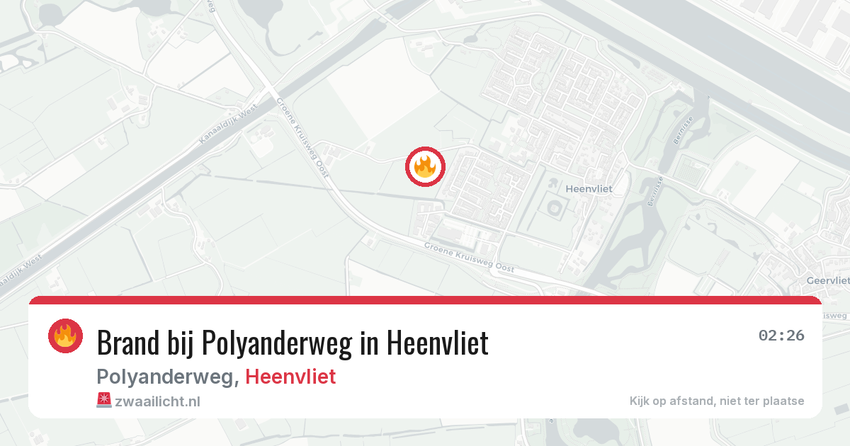 Brand bij Polyanderweg in Heenvliet — 23 mei 2026
