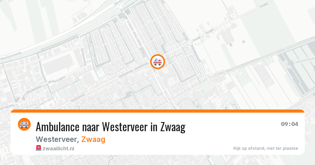 Ambulance naar Westerveer in Zwaag — 2 aug 2026