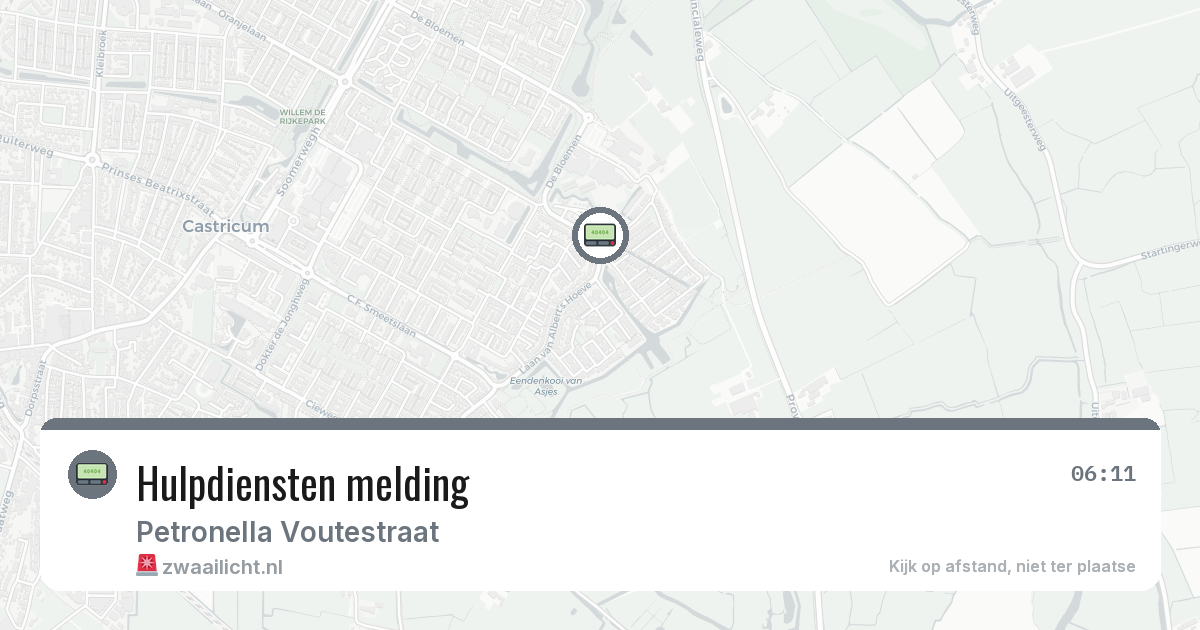 Hulpdiensten melding — 9 feb 2026