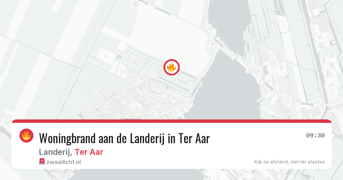 Woningbrand aan de Landerij in Ter Aar — 30 jan 2026