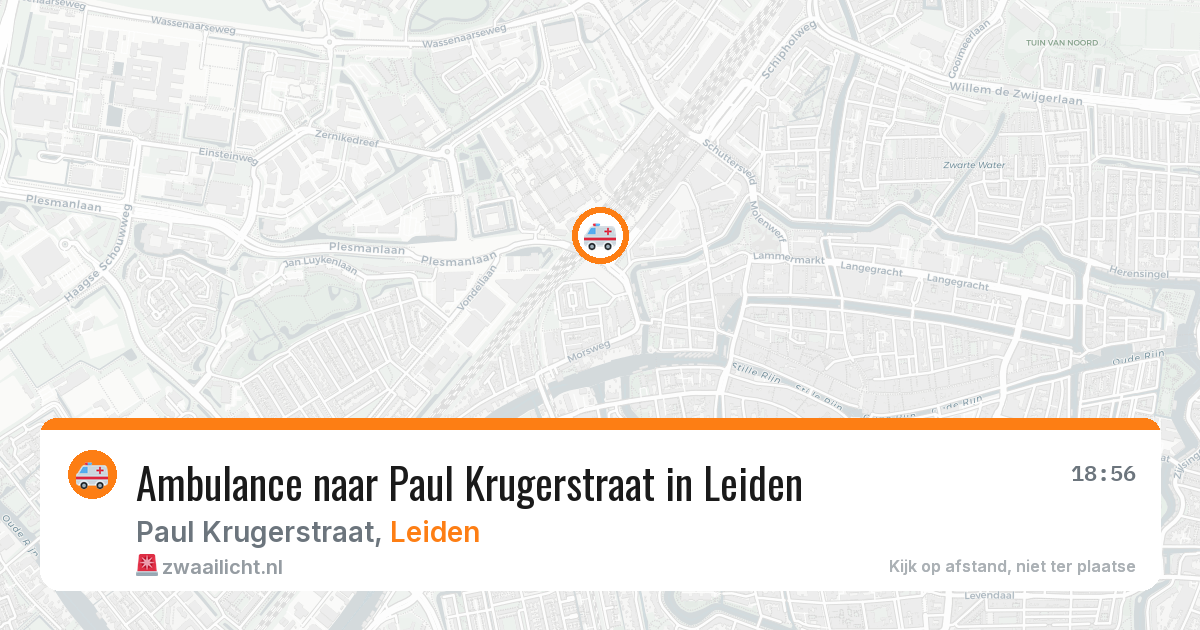 Ambulance naar Paul Krugerstraat in Leiden — 8 feb 2026