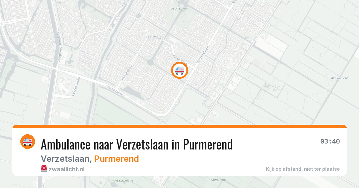 Ambulance naar Verzetslaan in Purmerend — 2 aug 2026