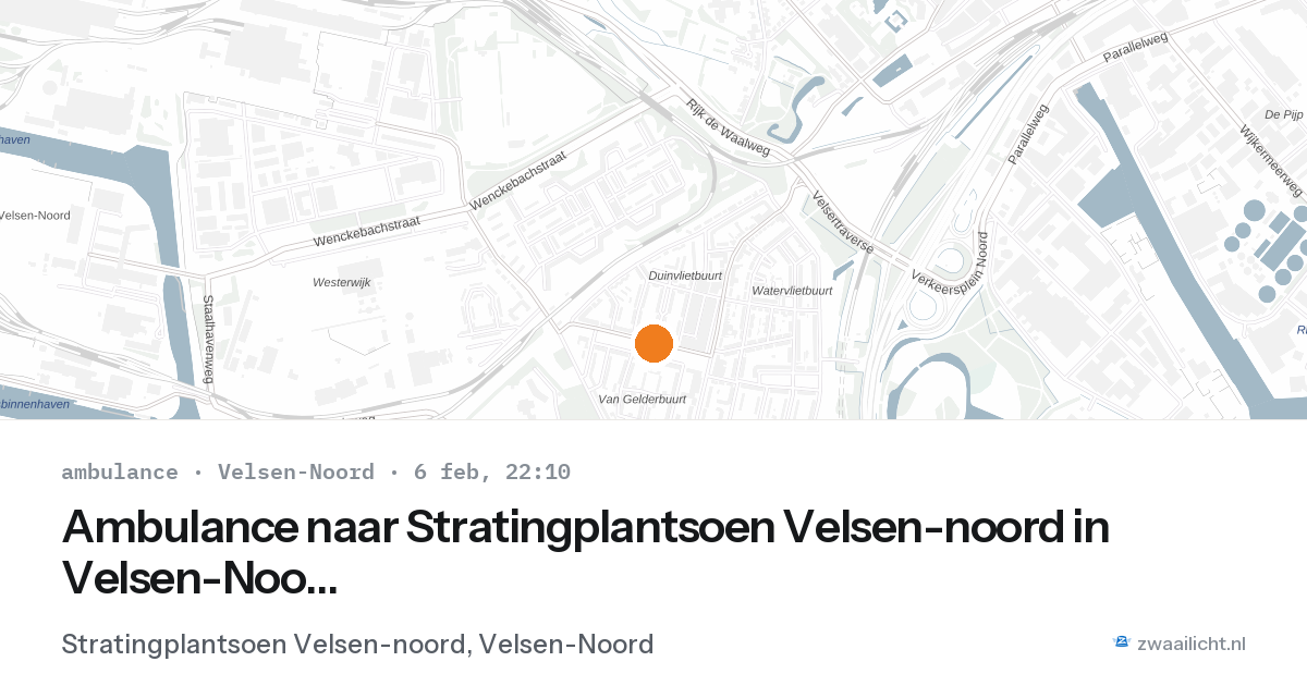 Ambulance naar Stratingplantsoen Velsen-noord in Velsen-Noord — 6 feb 2026