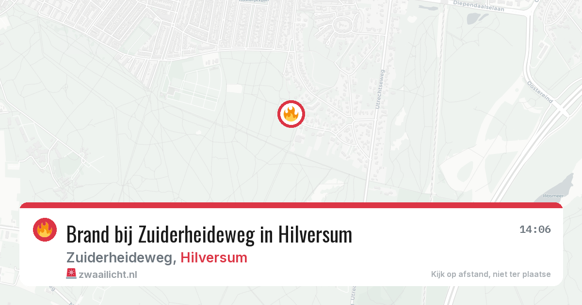 Brand bij Zuiderheideweg in Hilversum — 28 apr 2026