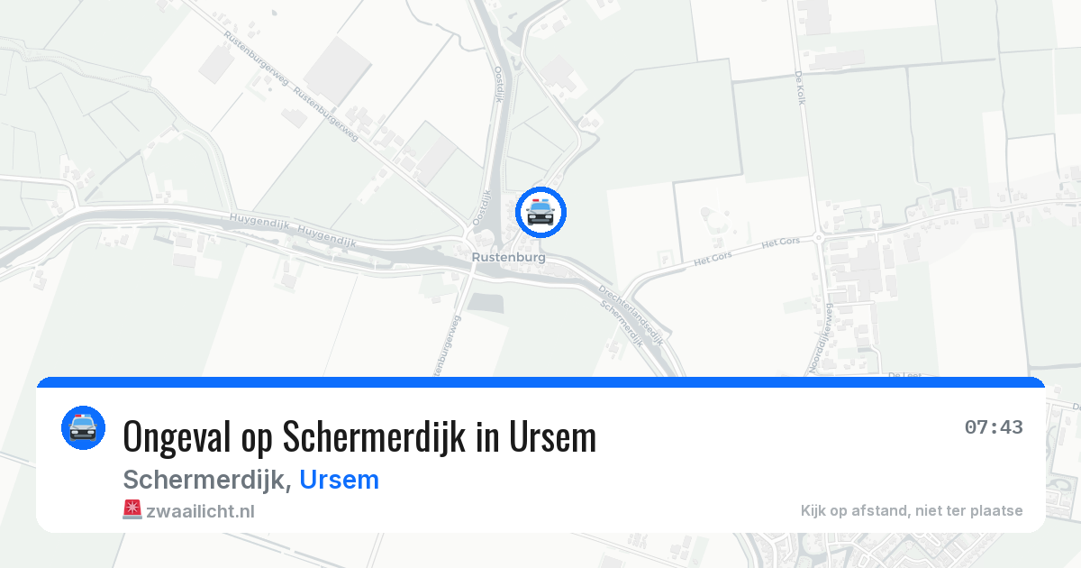 Ongeval op Schermerdijk in Ursem — 19 jun 2026