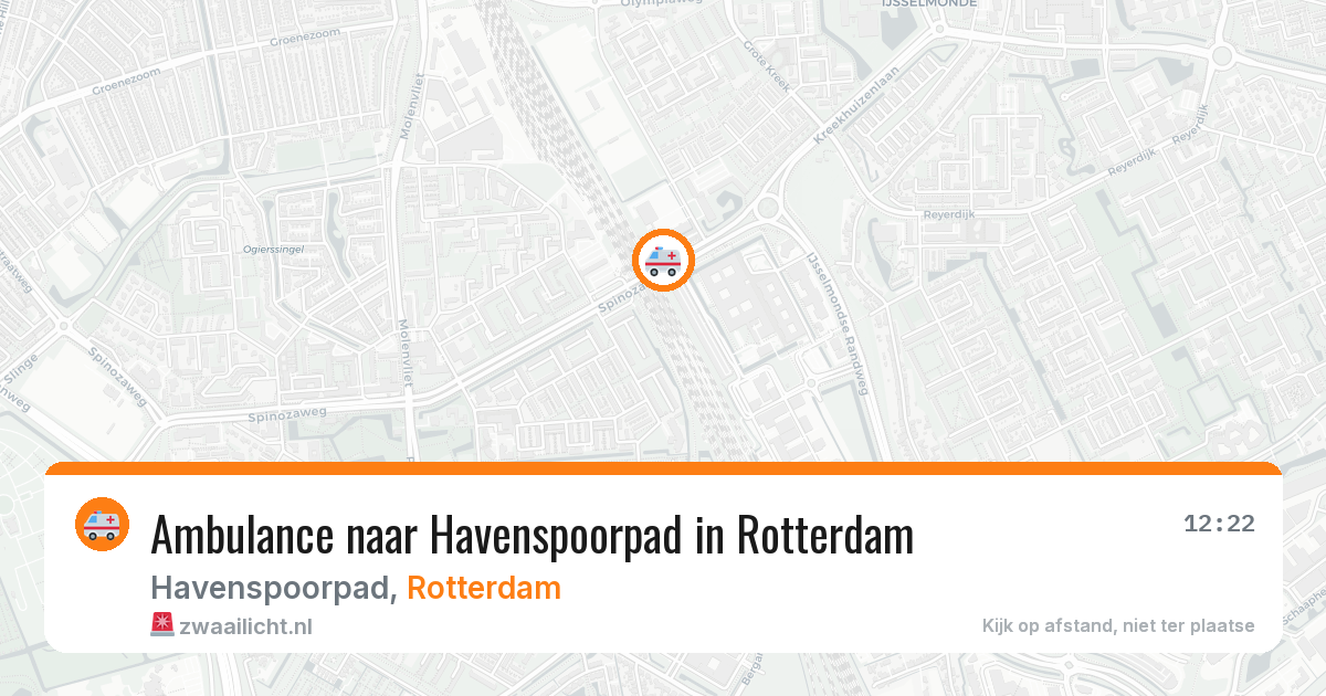 Ambulance naar Havenspoorpad in Rotterdam — 22 mrt 2026