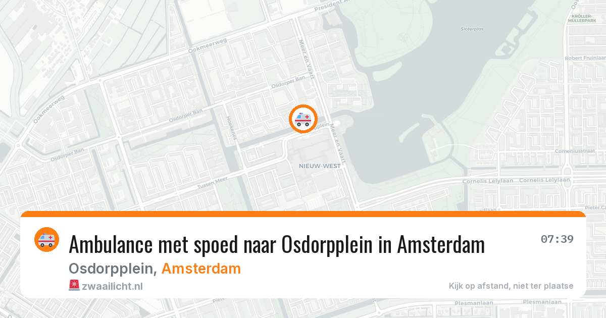 Ambulance met spoed naar Osdorpplein in Amsterdam — 23 mei 2026
