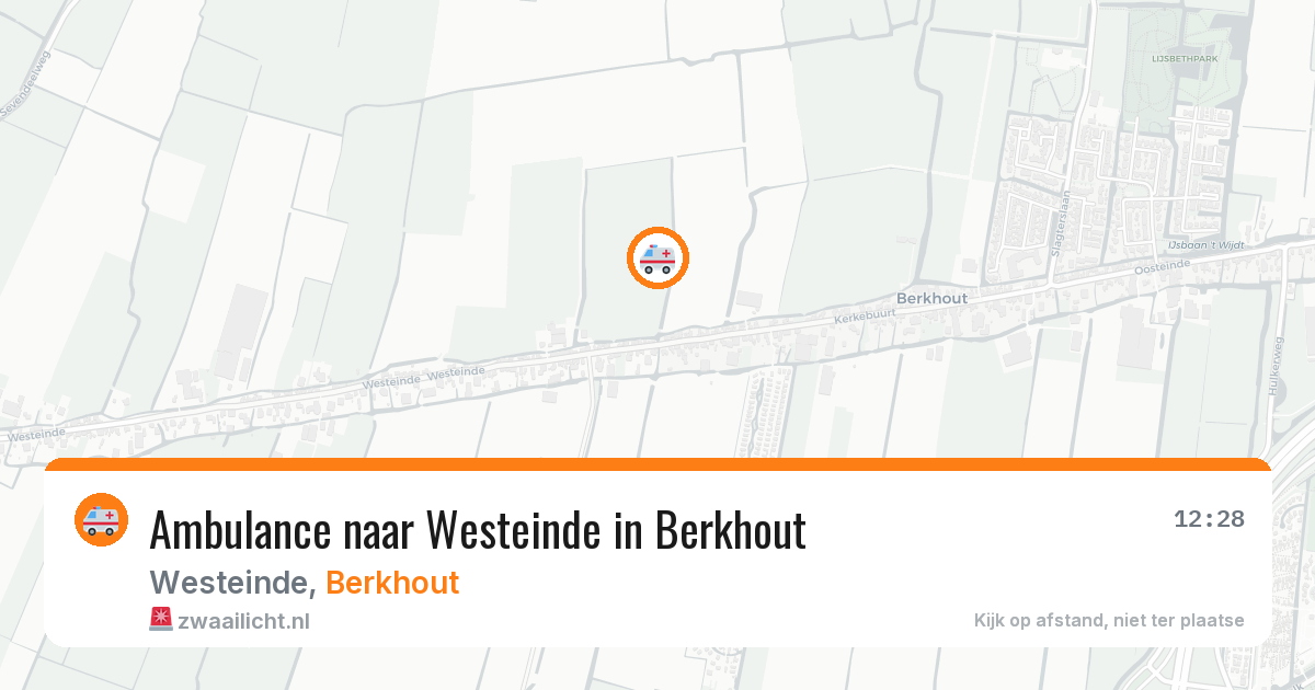 Ambulance naar Westeinde in Berkhout — 7 apr 2026