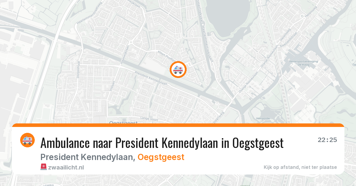 Ambulance naar President Kennedylaan in Oegstgeest — 27 mei 2026