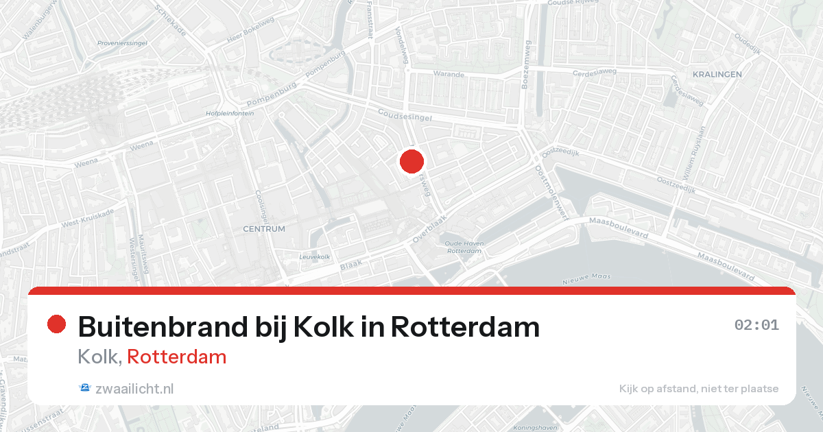 Buitenbrand bij Kolk in Rotterdam — 22 aug 2026