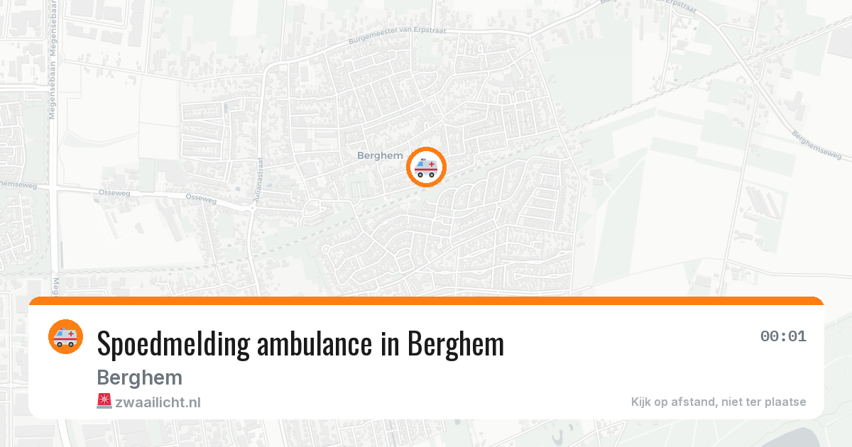 Spoedmelding ambulance in Berghem — 11 aug 2026