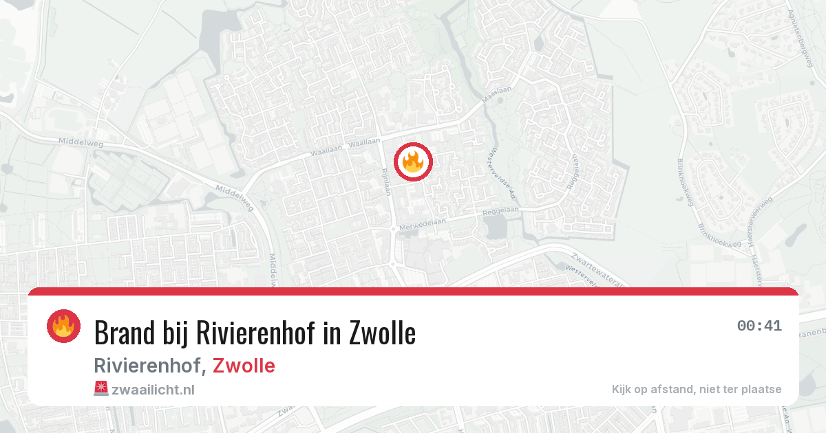 Brand bij Rivierenhof in Zwolle — 19 jun 2026