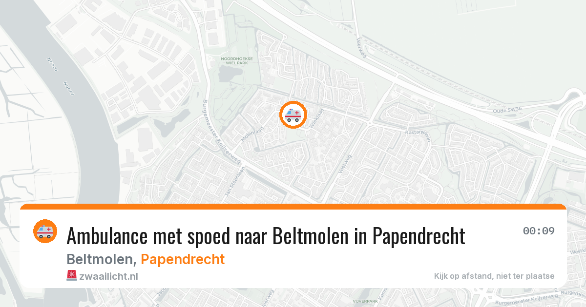 Ambulance met spoed naar Beltmolen in Papendrecht — 29 jan 2026
