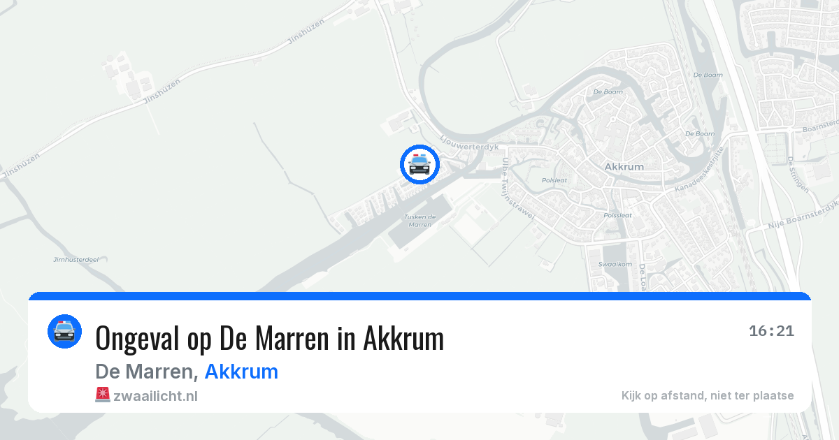 Ongeval op De Marren in Akkrum — 24 jun 2026