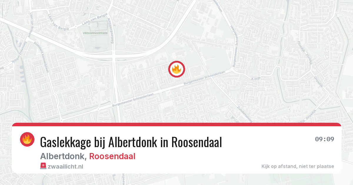Gaslekkage bij Albertdonk in Roosendaal — 27 mei 2026