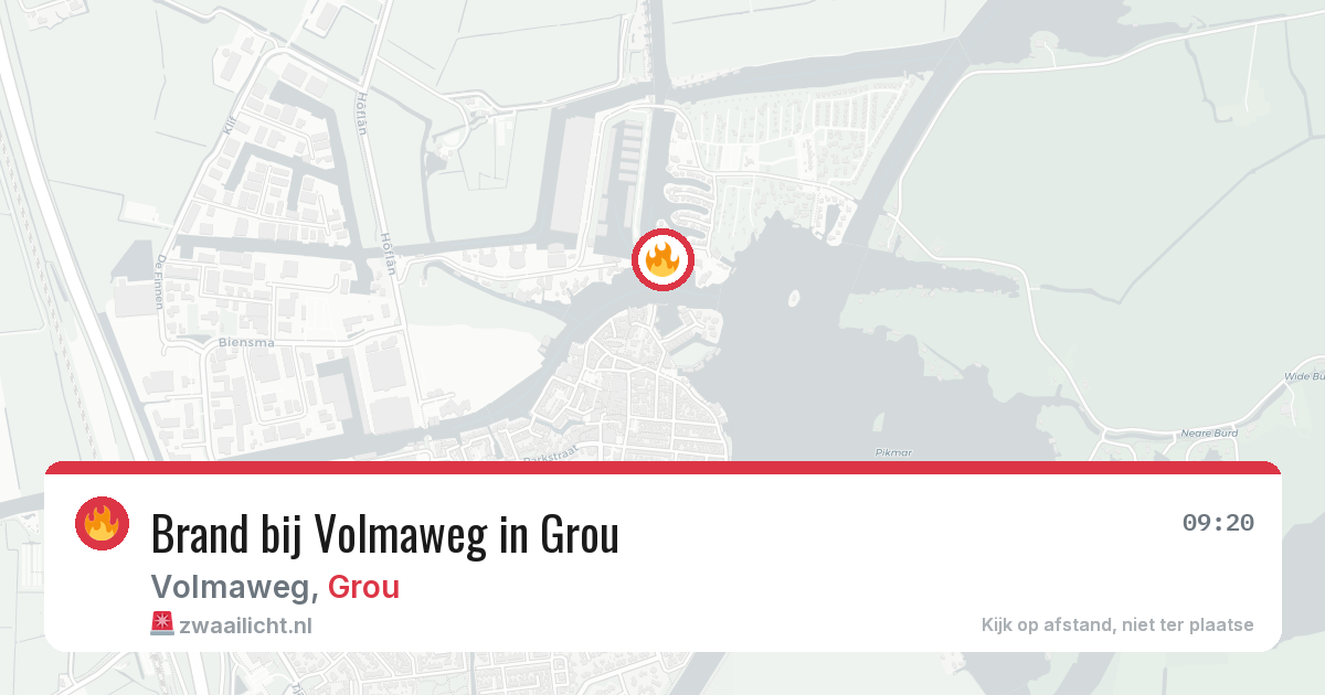 Brand bij Volmaweg in Grou — 10 jul 2026